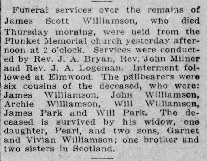 James Scott Williamson obituary